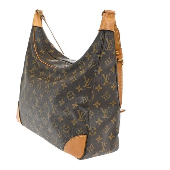 LOUIS VUITTON Boulogne 35 Shoulder Bag Monogram Leather Brown